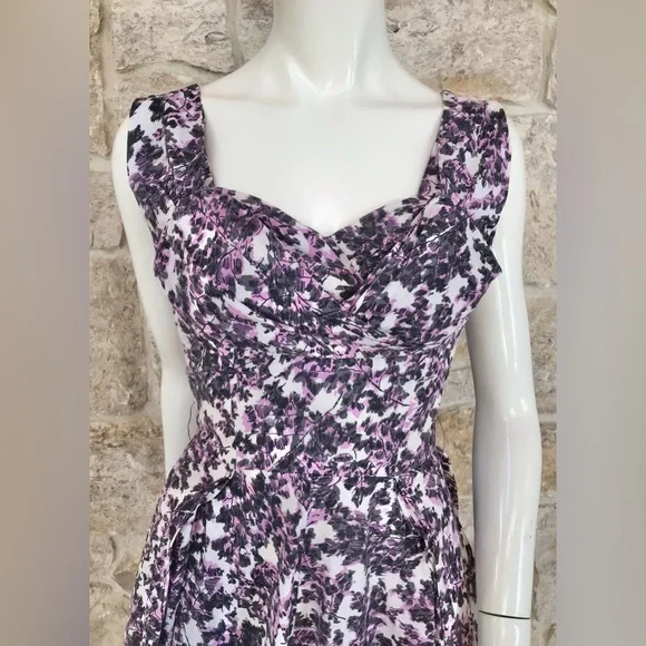 Gorgeous Vintage 1950s 50s Floral Bombshell Dress Full Skirt - Picture 6 of 16